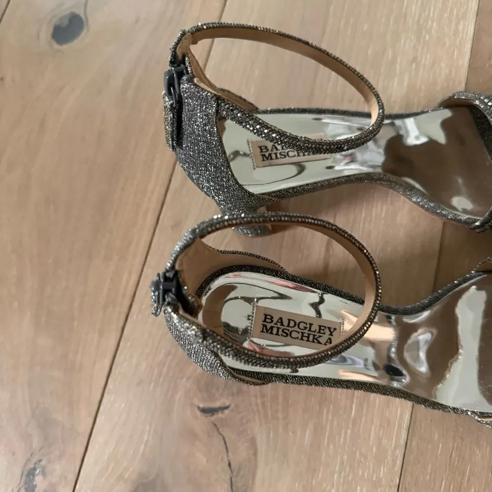Badgley Mischka Brand Kameryn Open-Toe Block Heel 8 1/2
